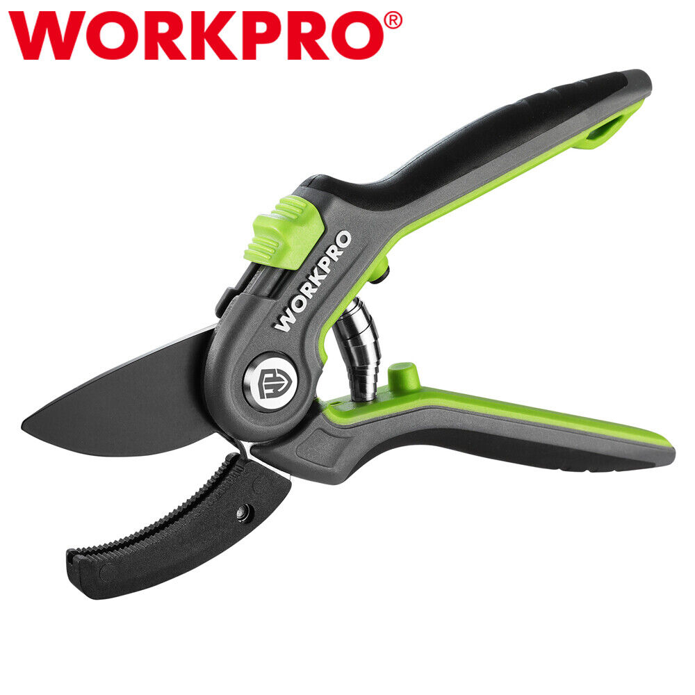 WORKPRO 8-in Anvil Pruning Shears Gardening Hand Pruner w/SK5 Steel Sharp Blades