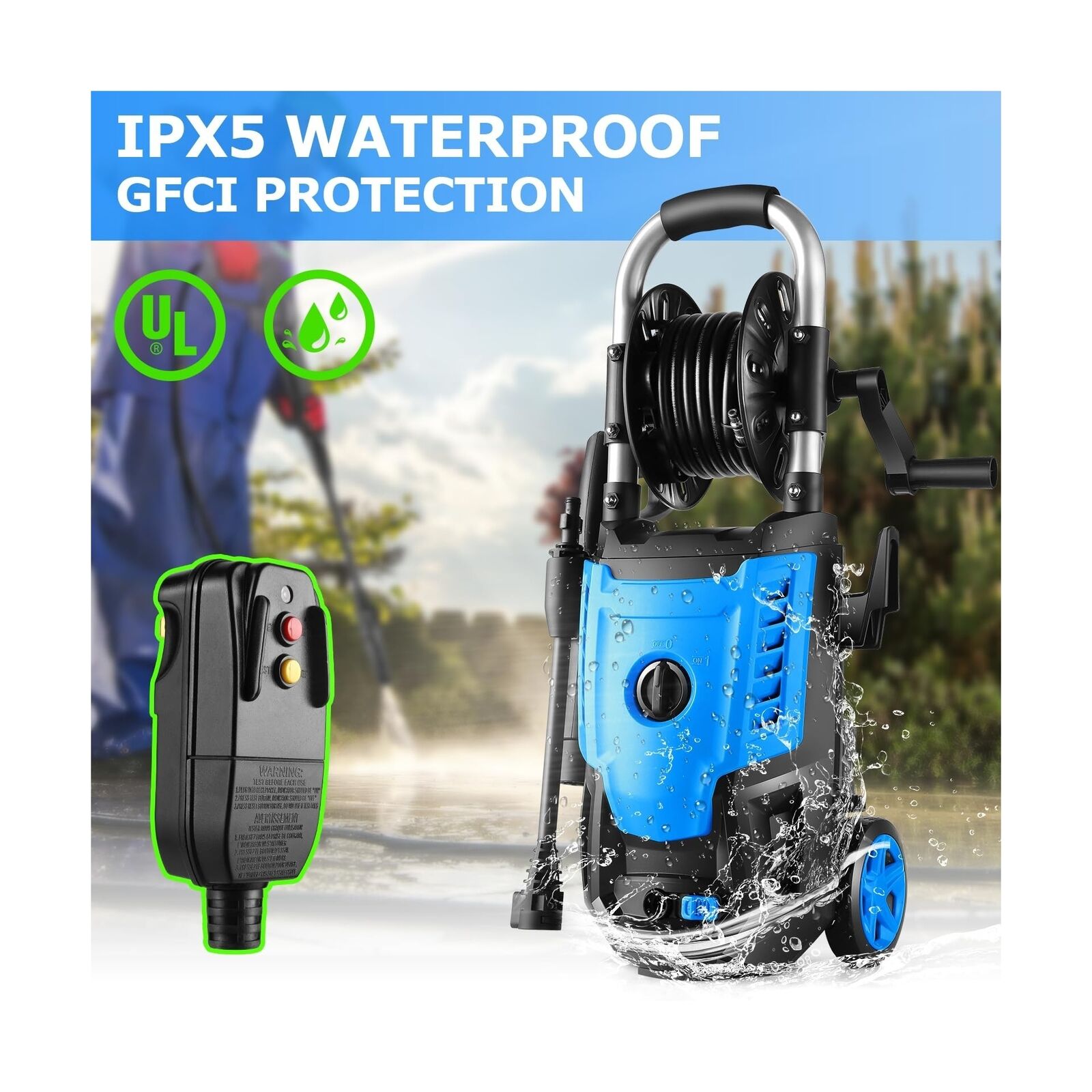 Great Choice Products Electric Pressure Washer, Max Psi 2.5 Gpm Power Washer With Telescopic Handle...