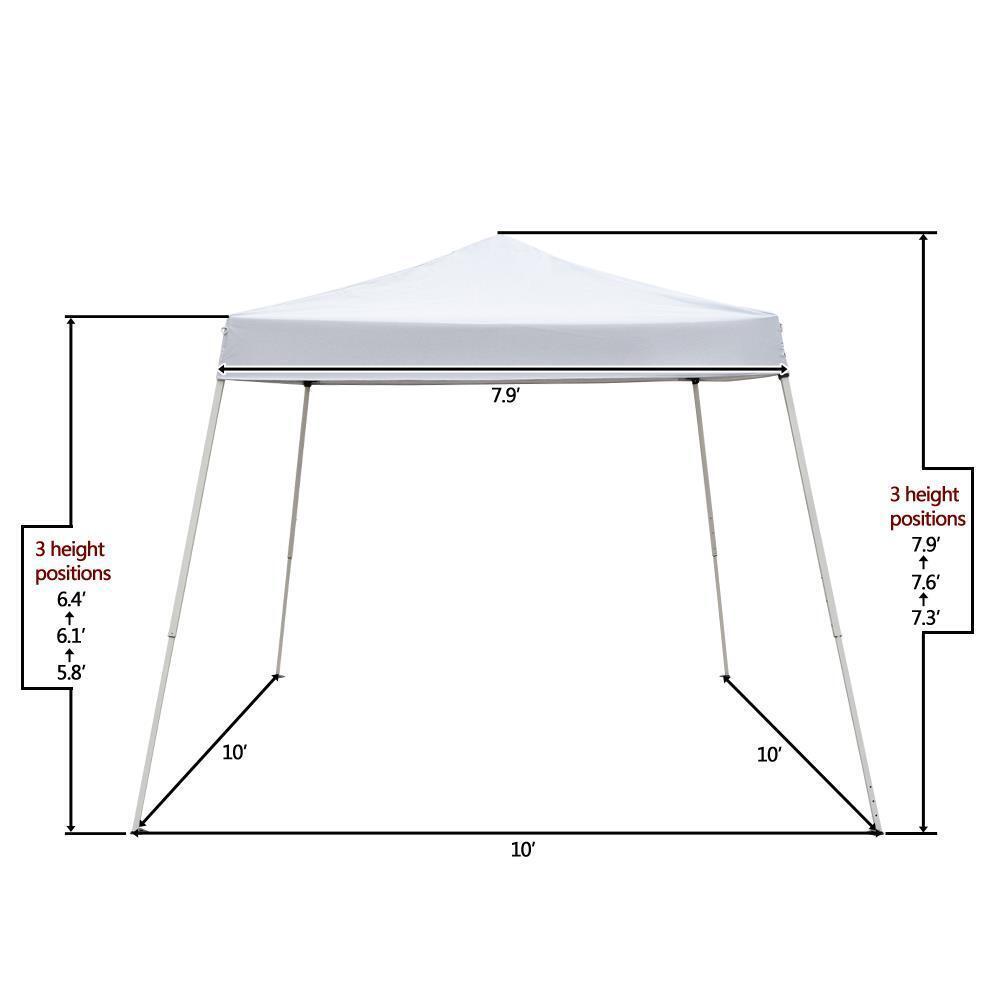 Great Choice Products 10'X10' White Pop Up Gazebo Waterproof Tent Outdoor Folding Canopy Tent