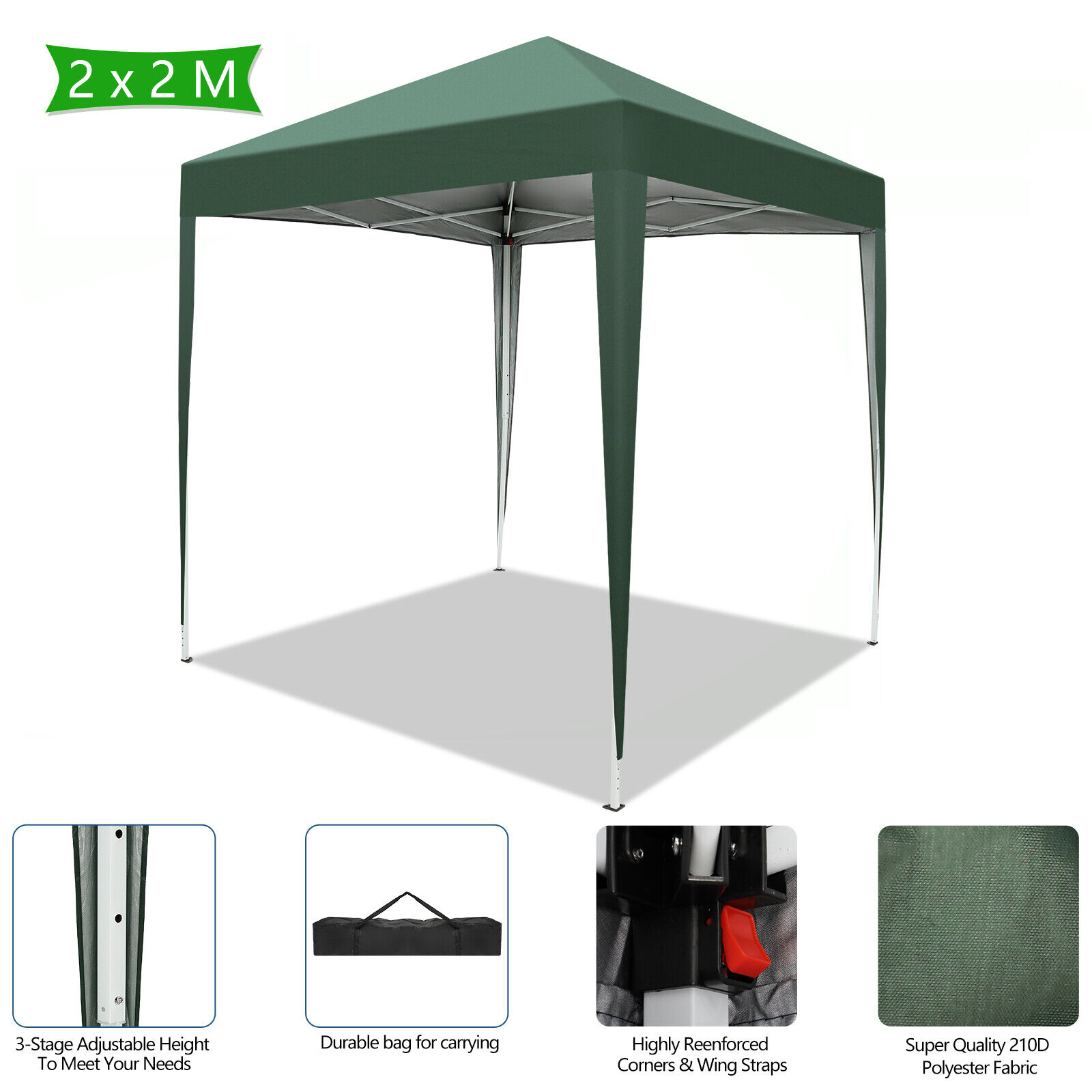 Great Choice Products 6.5'X 6.5' Ez Pop Up Gazebo Party Tent Canopy Tent Waterproof
