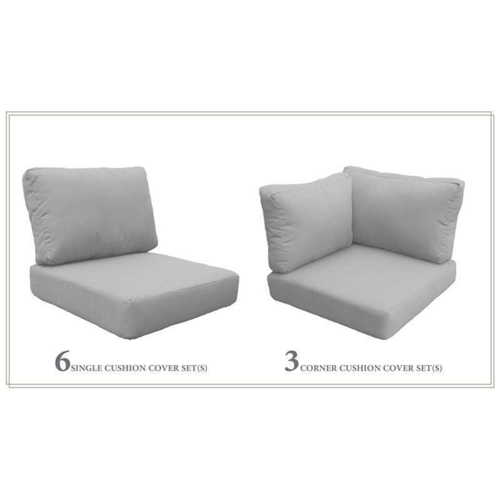 Great Choice Products High Back Cushion Set For Barbados-10A In Grey