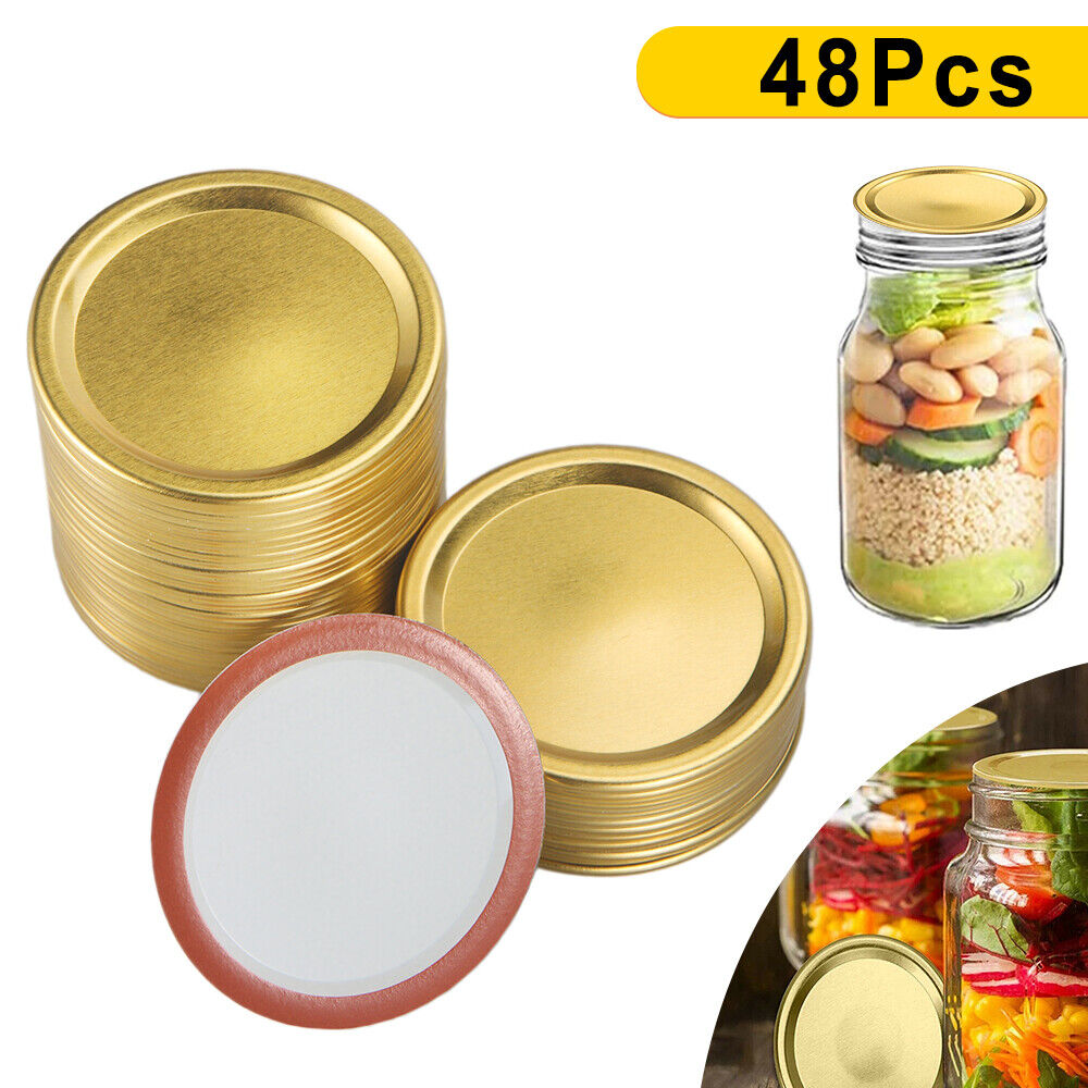 Great Choice Products 48Pcs Regular Mouth Canning Lids Split-Type 70Mm Mason Jar Canning New