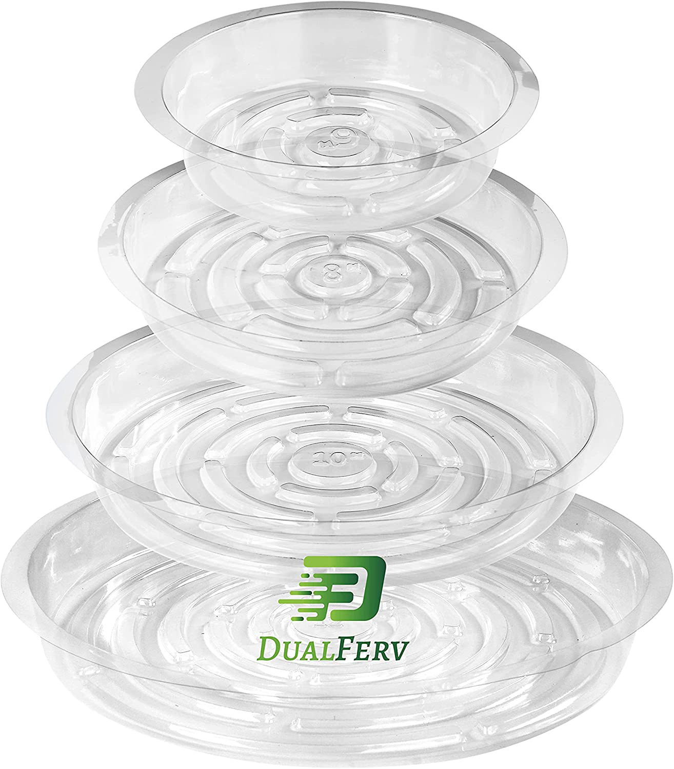 Great Choice Products Df Dualferv Plant Saucers For Indoor, 18 Pcs Plant Trays For Indoor And Outdoor