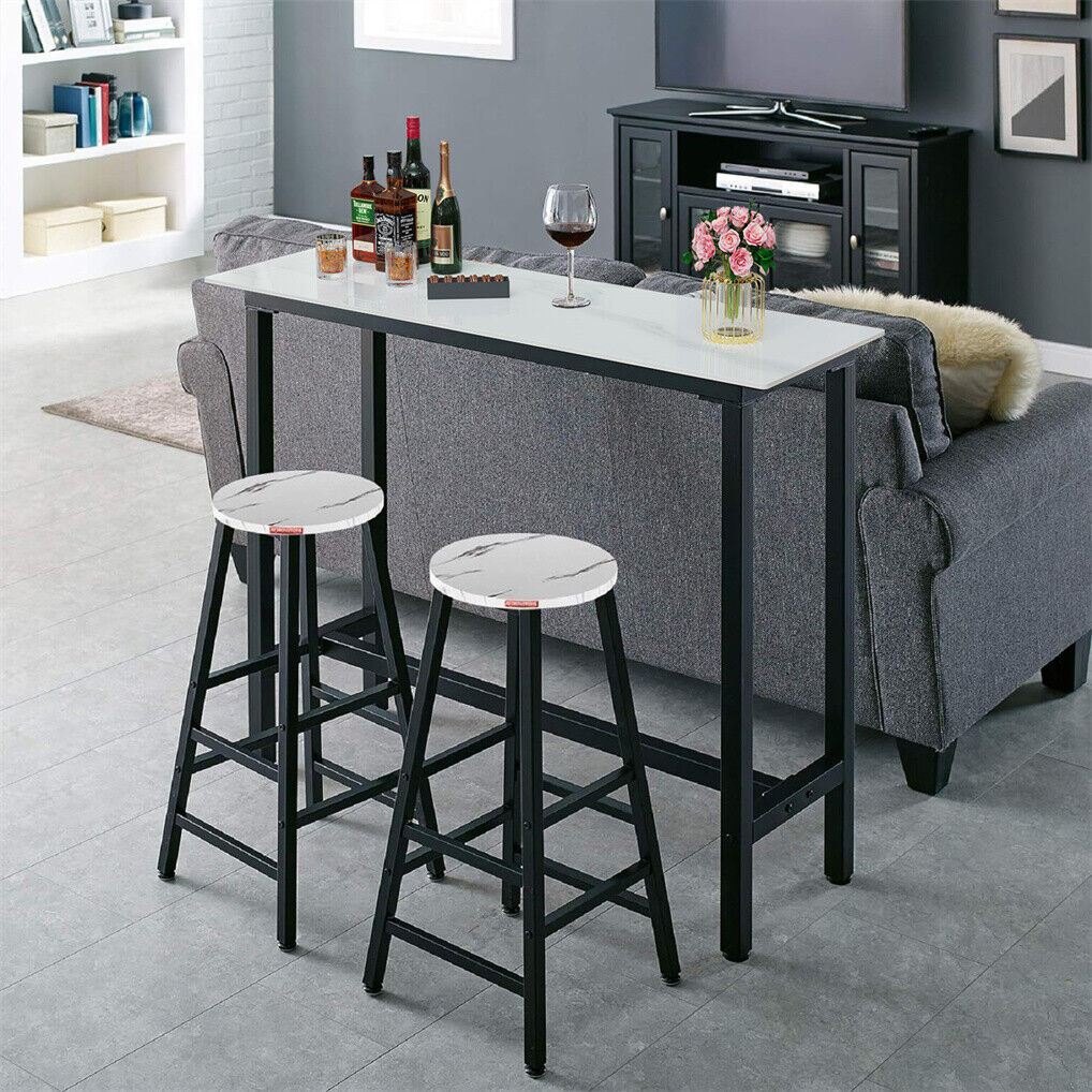 Great Choice Products Heavy Duty Bar Table Bar Height Pub Table Rectangular Marble Top Kitchen Table