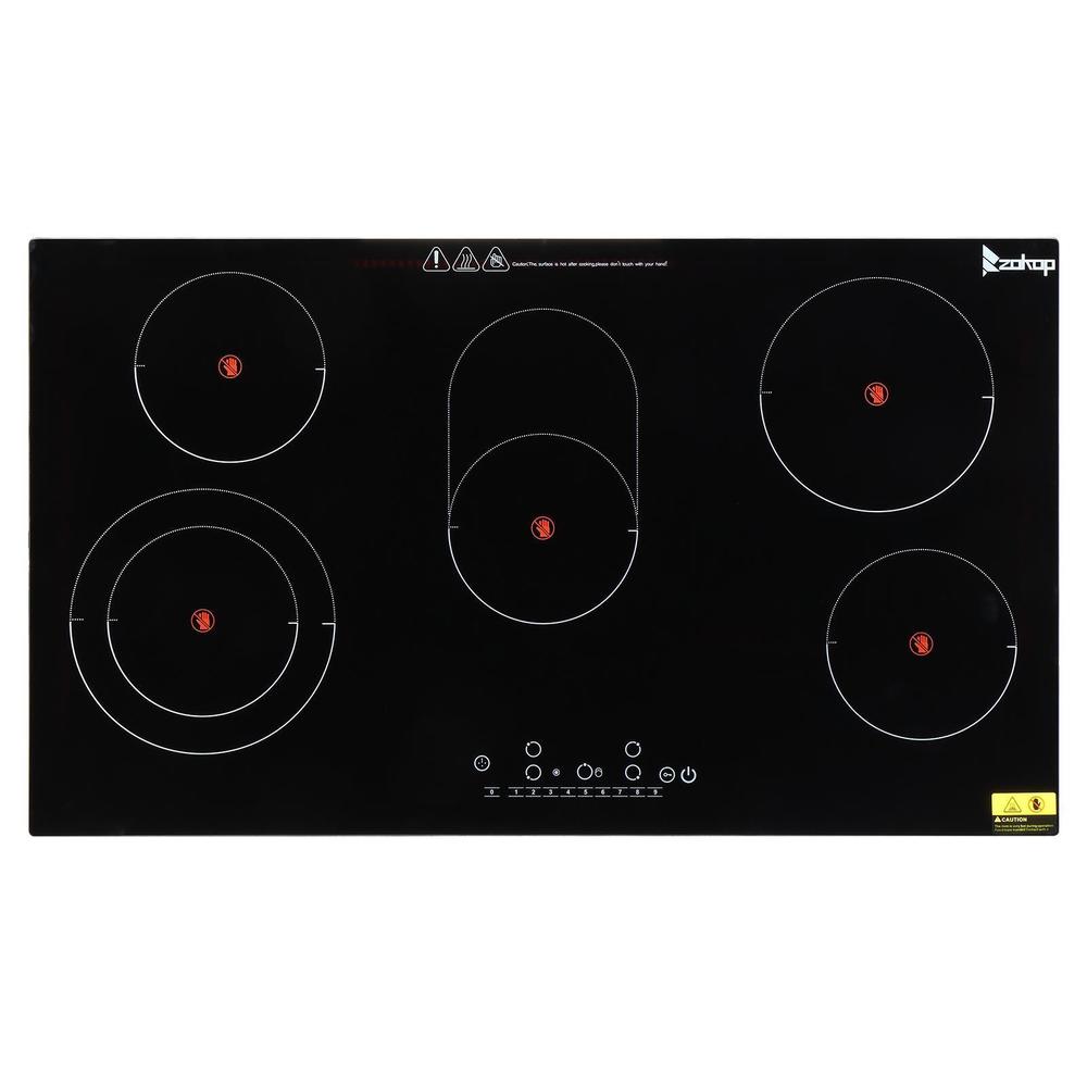 Great Choice Products Electric Stove Top Cooktop 35'' 6 Burners Touch Ceramic Glass Radiant New