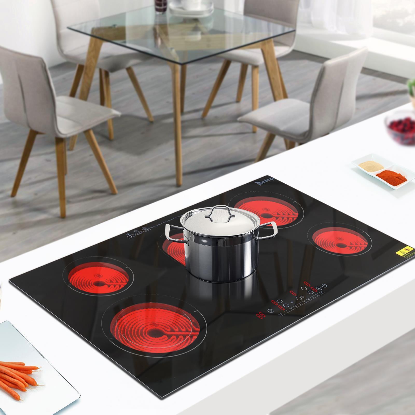 Great Choice Products Electric Stove Top Cooktop 35'' 6 Burners Touch Ceramic Glass Radiant New