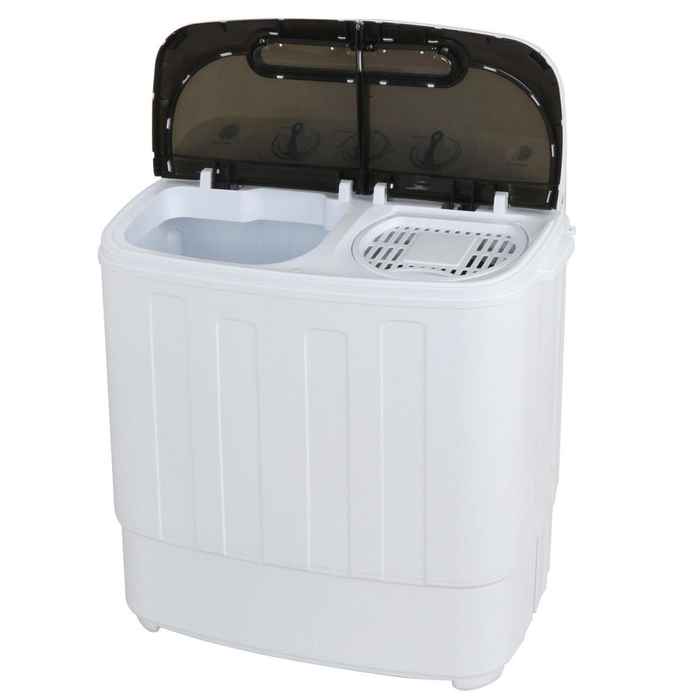 Great Choice Products Mini Wash Machine Compact Twin Tub 13Lbs Top Load Washer Spin Dryer Portable