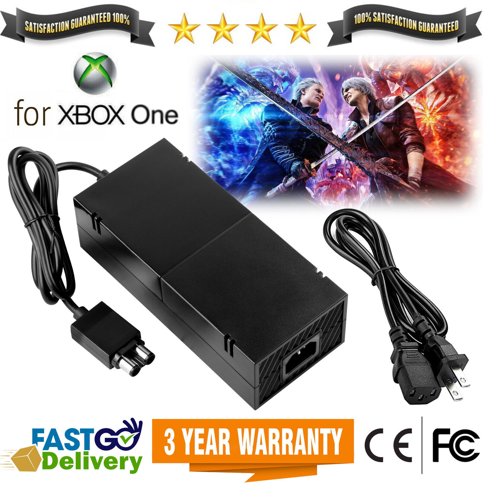 Great Choice Products For Microsoft Xbox One Console Power Charger Ac Adapter 135W 10.83A Power Cord