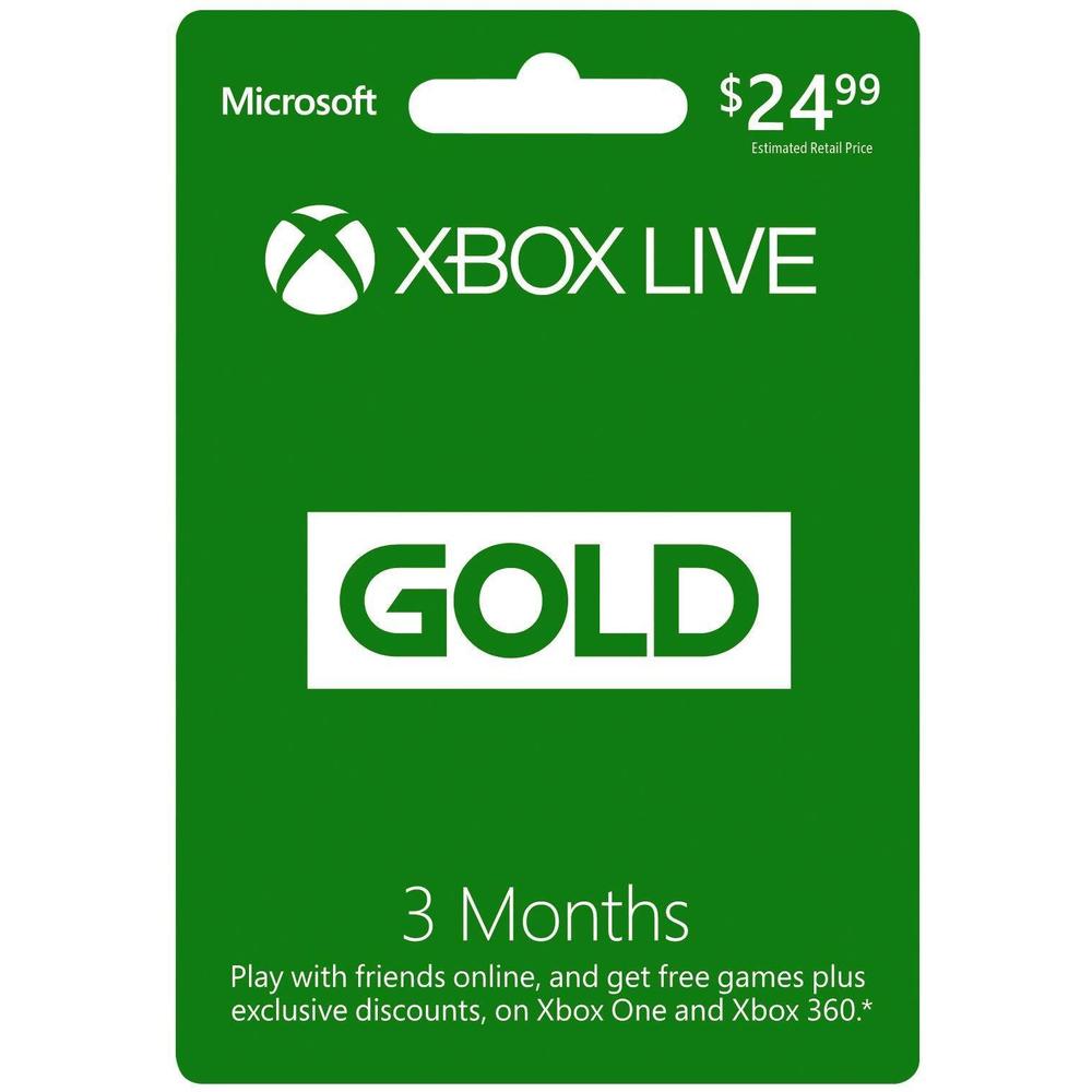 Microsoft Xbox LIVE 3 Month Gold Membership Xbox 360 / XBOX ONE NEW