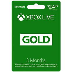 Microsoft Xbox LIVE 3 Month Gold Membership Xbox 360 / XBOX ONE NEW