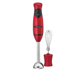 BELLA Immersion Hand Blender with Whisk Attachment, Quickly Mixes Sauces, Purees Soups, Smoothies & Dips, BPA-Free, Easy T…