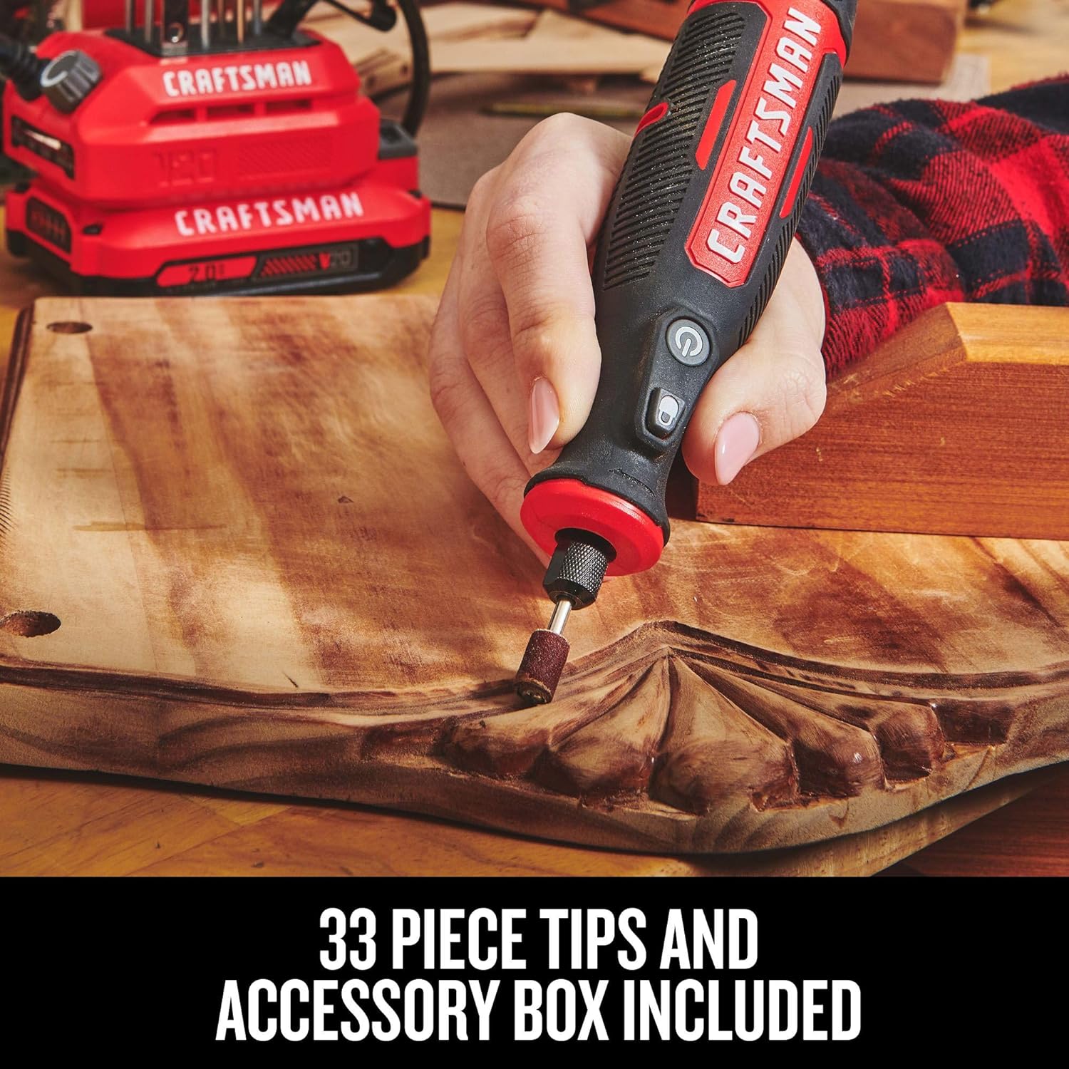 CRAFTSMAN V20 Cordless Rotary Tool, Tool Only (CMCE030B)