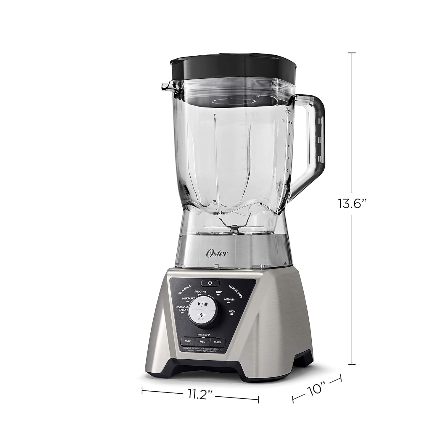 Oster BLSTTS-CB2-000 Pro Blender with Texture Select Settings, 2 Blend-N-Go Cups and Tritan Jar, 64 Ounces, Brushed Nickel…