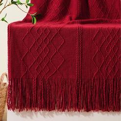 Great Choice Products Christmas Red Throw Blanket For Couch, Christmas Blankets & Throws, Burgundy Throws,Bed Throw, Christmas Decoration, 50"X6?