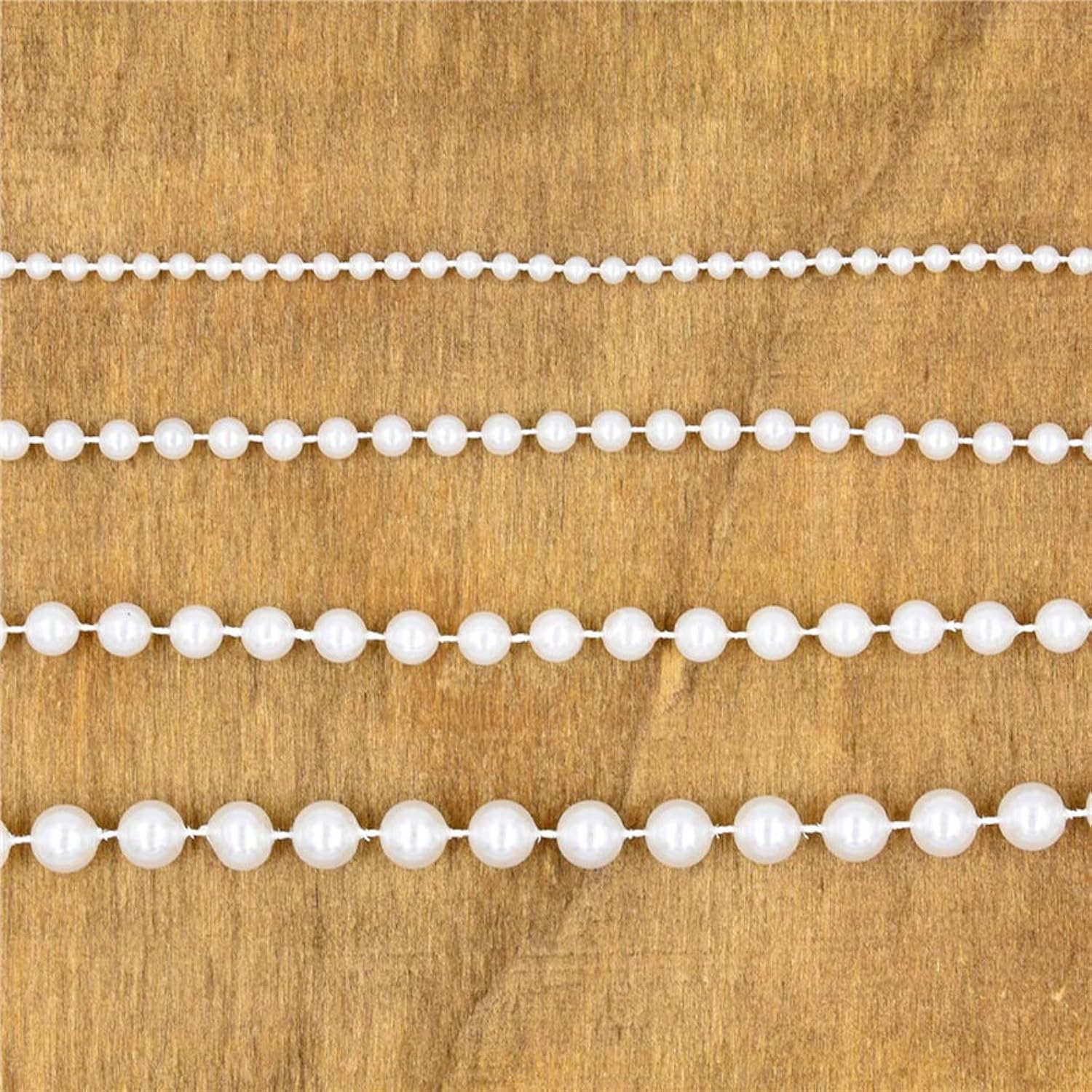 Great Choice Products 1Roll 6Mm Faux Pearl Bead Garland Beads Pearl Chain Pearl Strands String For Wedding Party Decoration Diy Crafts Project, …