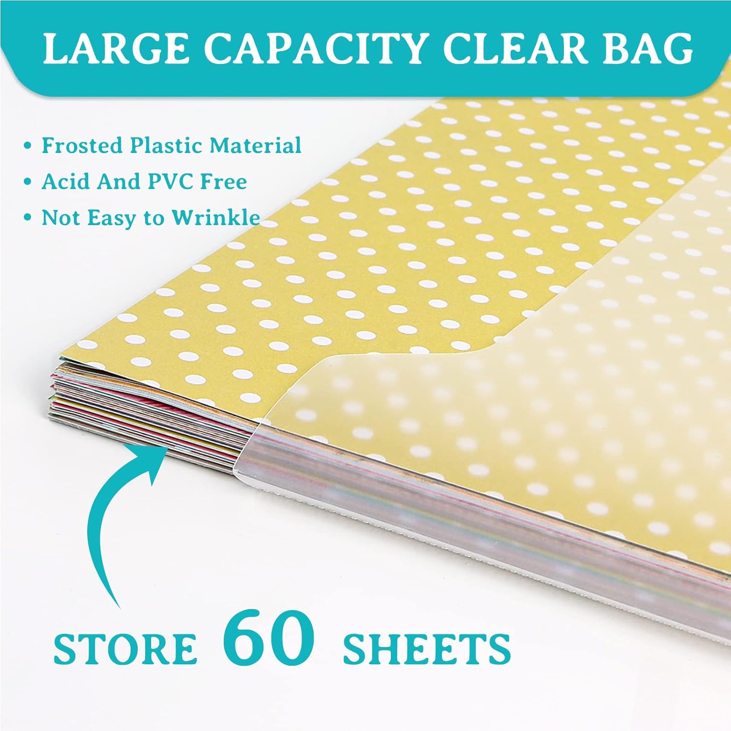 Great Choice Products 36Pcs Scrapbook Paper Storage Organizer 12 X 12 Inch Clear Scrapbook Paper Organizer With 100Pcs Sticky Index Tabs Holds S…