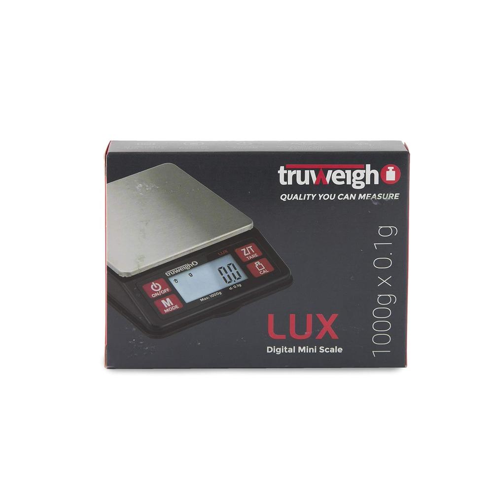 Great Choice Products Lux Digital Mini Scale (1000G X 0.1G, Black/Red) - Digital Kitchen Scale - Digital Travel Scale - Portable Food Scale - Me…