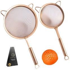 Great Choice Products Stainless Steel Strainer Set - 1 Large Pasta Strainer + 1 Small Extra Fine Mesh Strainer + 1 Silicone Can Strainer - Rice …