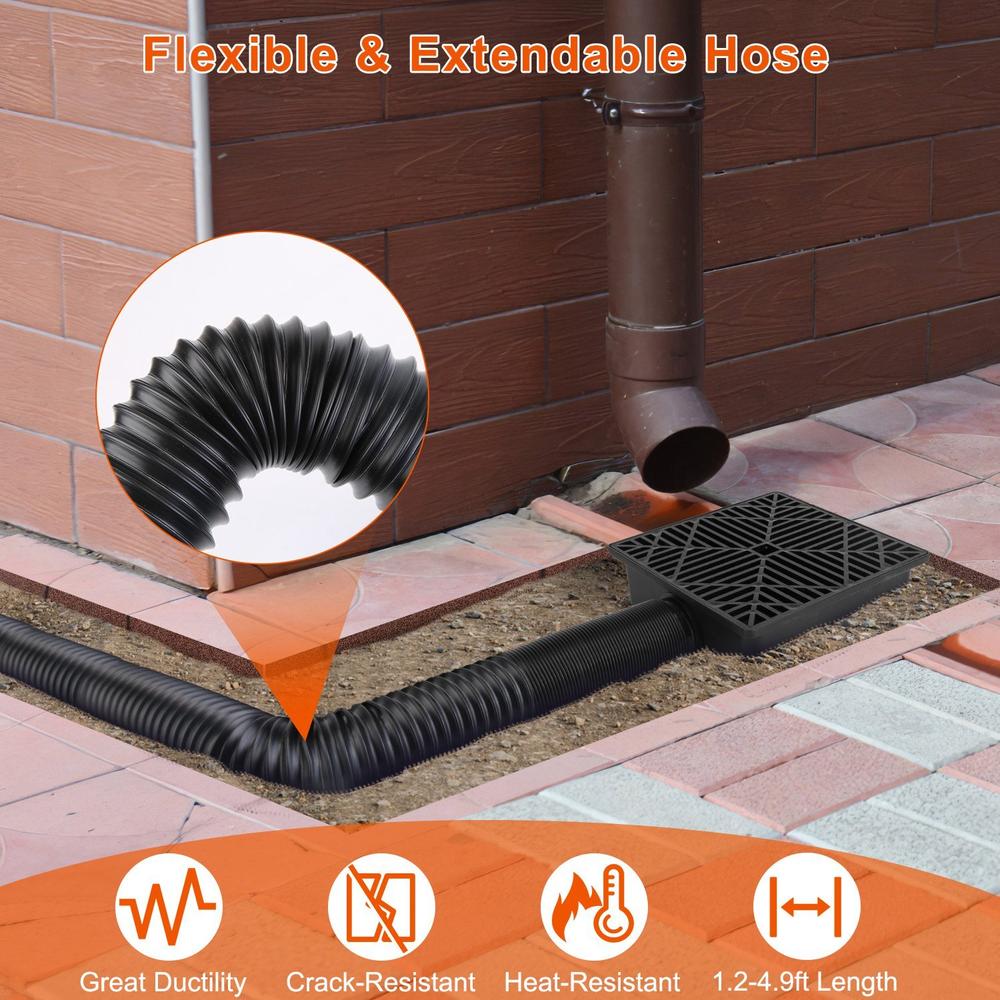 Gutter Pipe Protector Great Choice Products 2Pack Gutter Downspout Extensions Kit Flexible ...