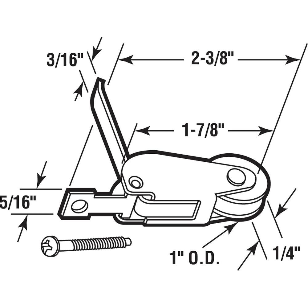 PrimeLine Products PrimeLine B 518 1 In. Nylon, Sliding Screen Door