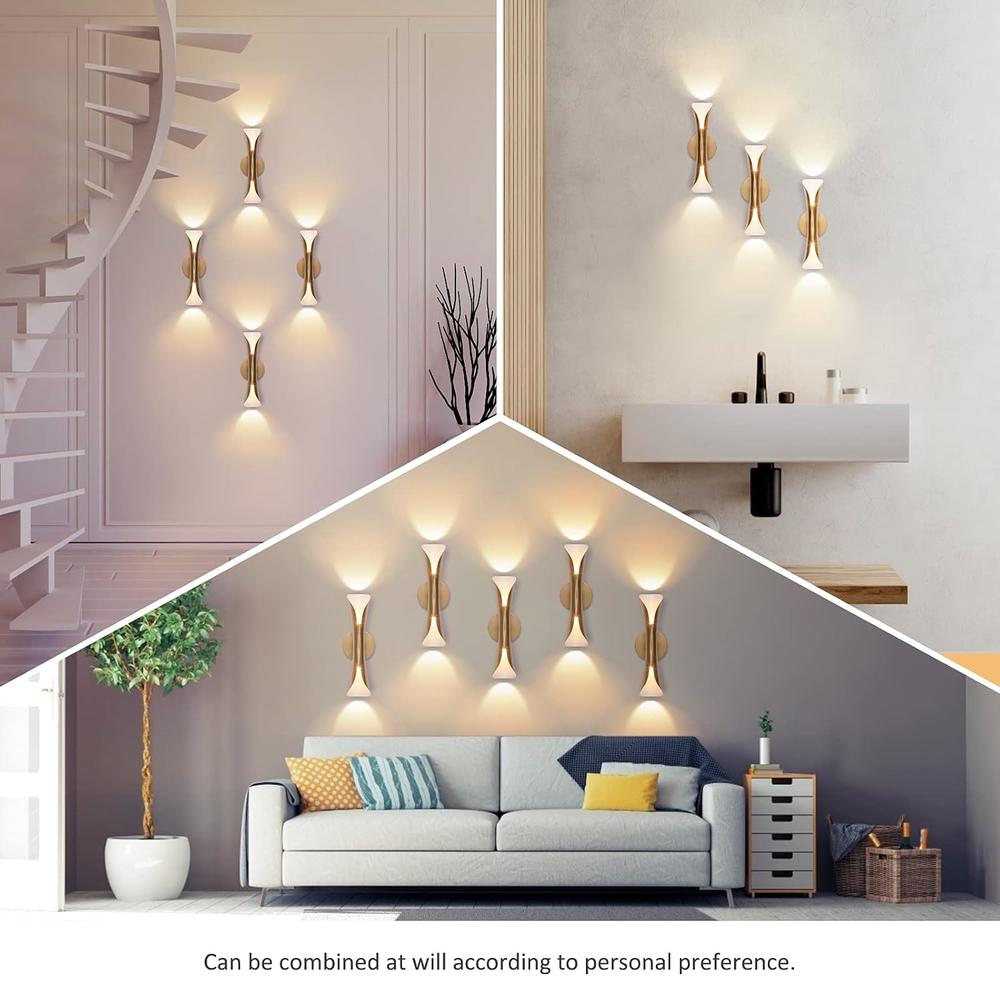 Great Choice Products Gold Wall Sconces Indoor, Modern Decorative ...