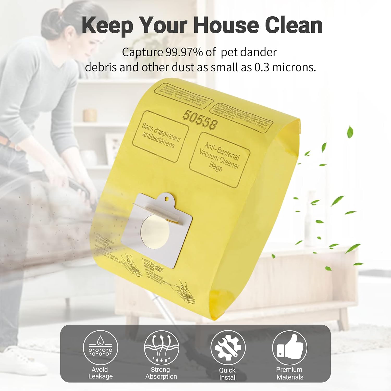 18 Vacuum Bags For Kenmore 5055 & Panasonic C-5 - Microlined Allergen Filtration Bags