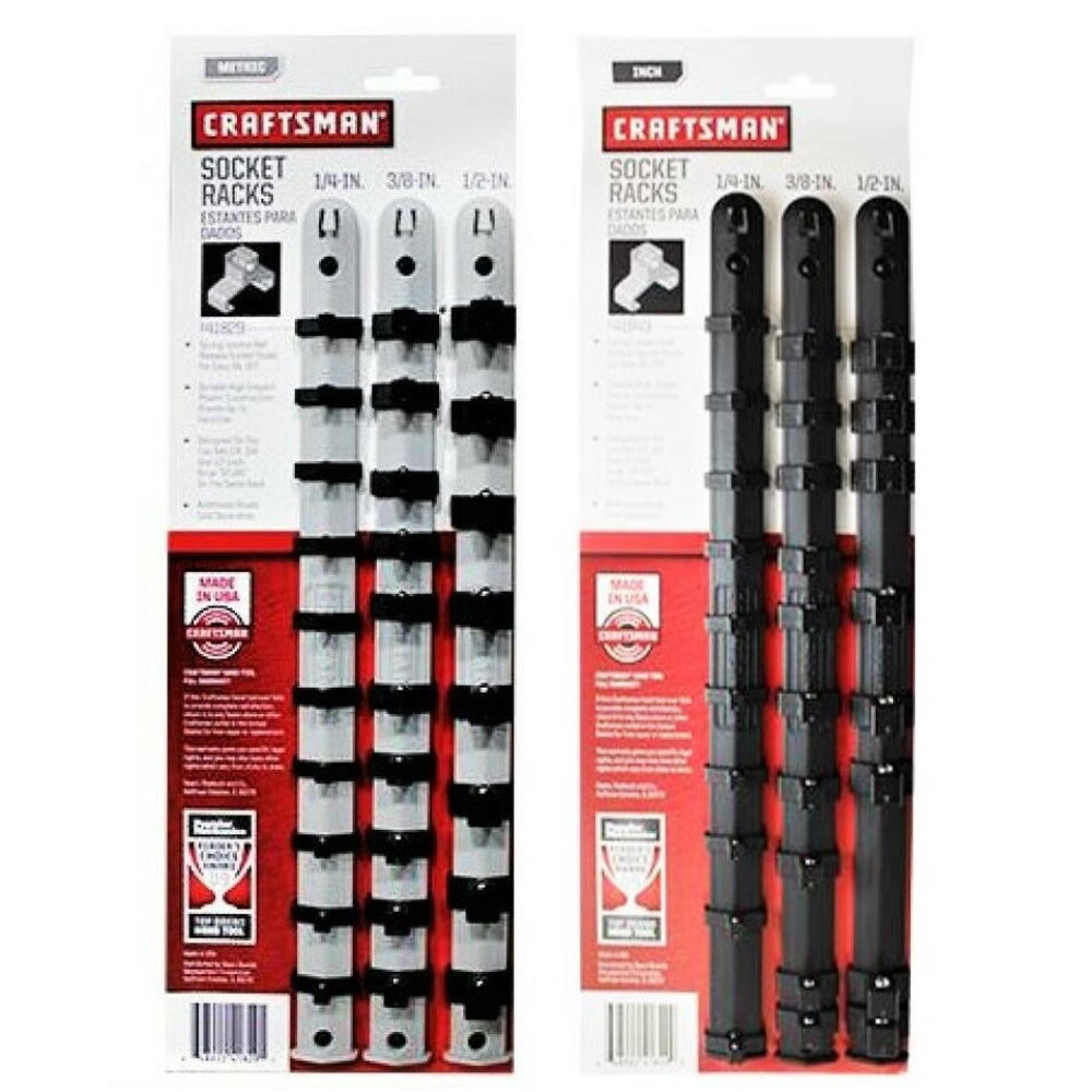 Craftsman Socket Rack Craftsman 6pc CRAFTSMAN SOCKET HOLDER RAILS RACKS 1/4 3/8