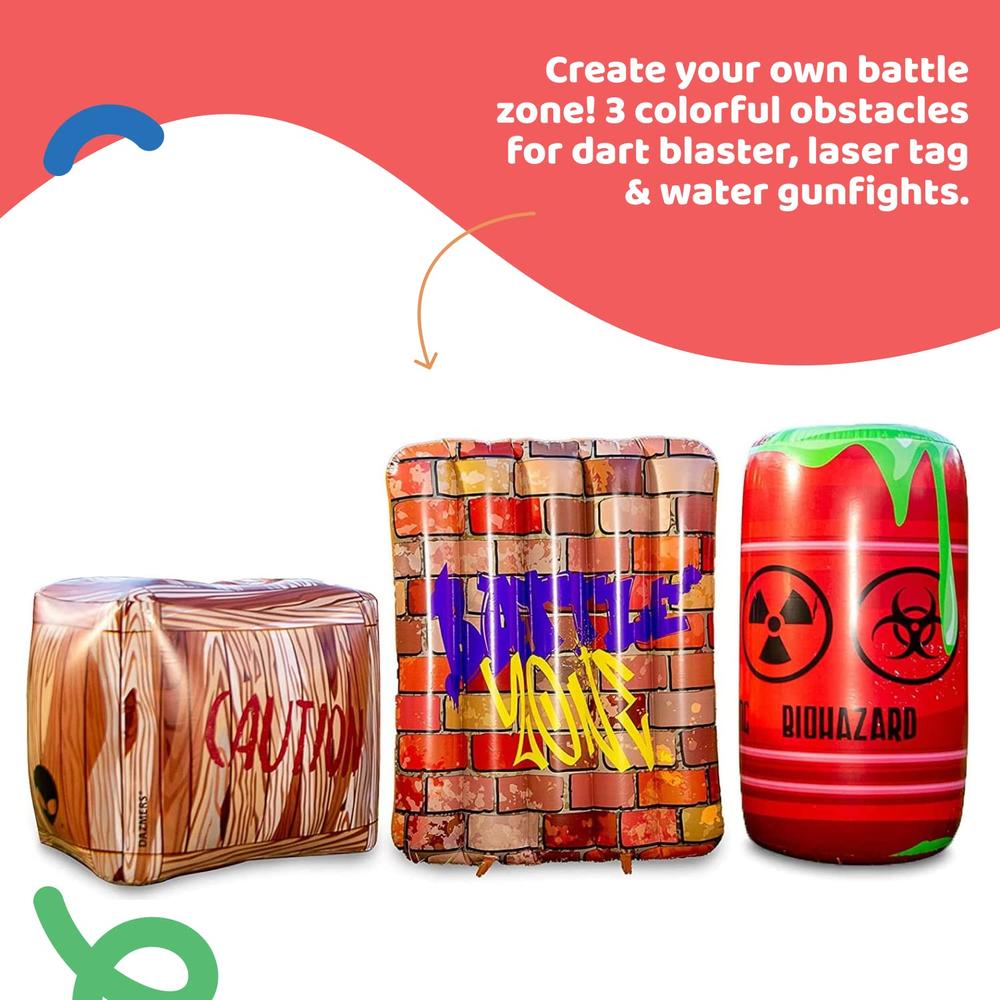 Inflatable Barrel Kit Great Choice Products Inflatable Battle Obstacles Set - Inflatable ...
