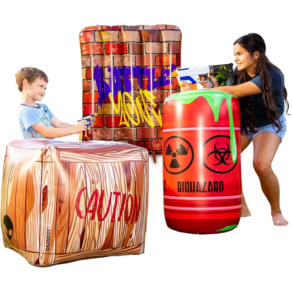 Inflatable Barrel Kit Great Choice Products Inflatable Battle Obstacles Set - Inflatable ...
