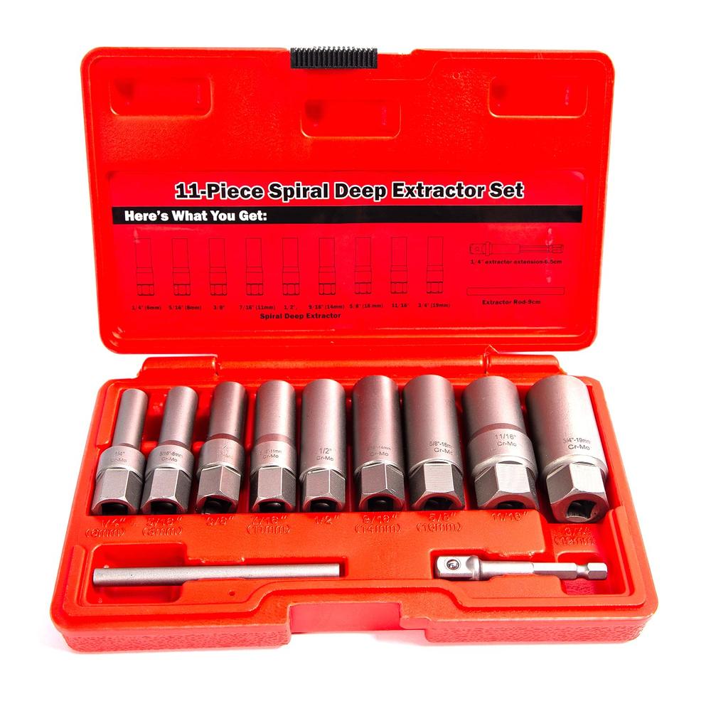 Deep Nut Extractor Set Great Choice Products Tghlmh 11 Piece Spiral Type Deep Extractor Set ...