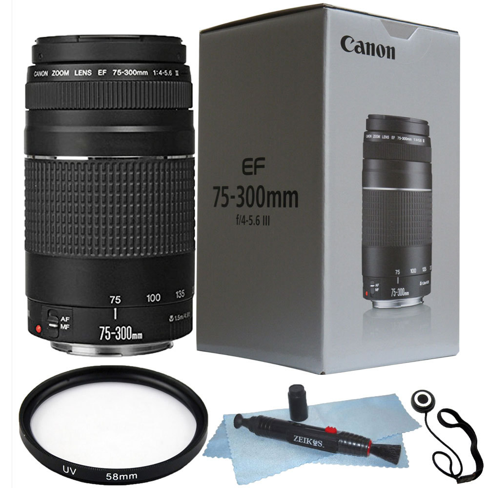 Cnn 75 300 Kit Us Canon Ef 75 300mm F 4 0 5 6 Iii Autofocus Lens Bundle For Canon T6 T6i 70d 80d