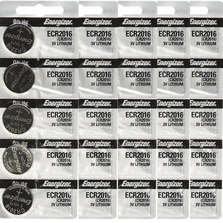 25 Pcs Energizer Ecr2016 Cr2016 2016 3v Lithium Battery
