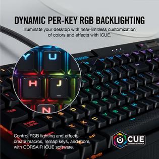 Corsair Ch 9109011 Na Corsair K70 Rgb Mk 2 Mechanical Gaming Keyboard Usb Passthrough Media Controls Tactile Clicky Cherry Mx Blue Rgb