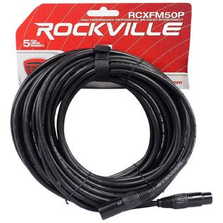 Rockville Rockville Rcxfm50p B Black 50 Female To Male Rean Xlr Mic Speaker Cable 50 Foot