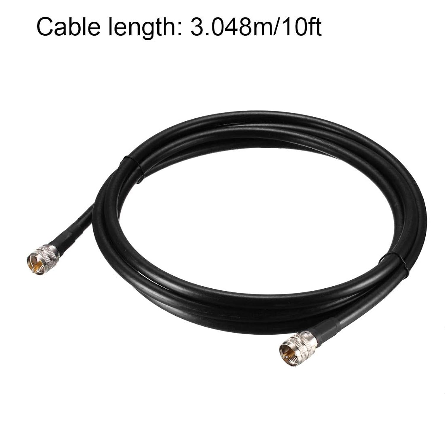 Uxcell A19061400ux0091 Uxcell Rg8 U Coax Cable With Pl 259 Male Connectors For Cb Ham Radio 3 048m 10ft