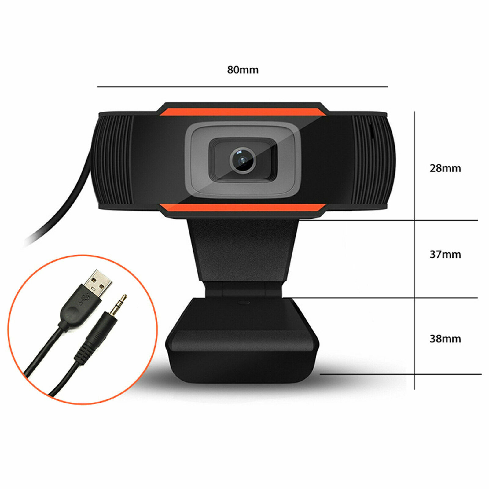 Generic 0511221 Upgraded Webcam Auto Focusing Web Camera Cam with Microphone For PC Laptop 1080p