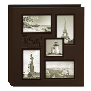 5col 240tr Pioneer Photo Albums Collage Frame Embossed Travel Photo Album Brown