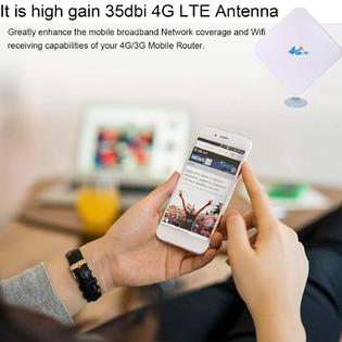 TopePop 4326575257 4G LTE TS9 Antenne Dual Mimo 35dBi High Gain Network  Ethernet Outdoor Antenne Signal Receiver Booster Amplifier for WiFi Rou…
