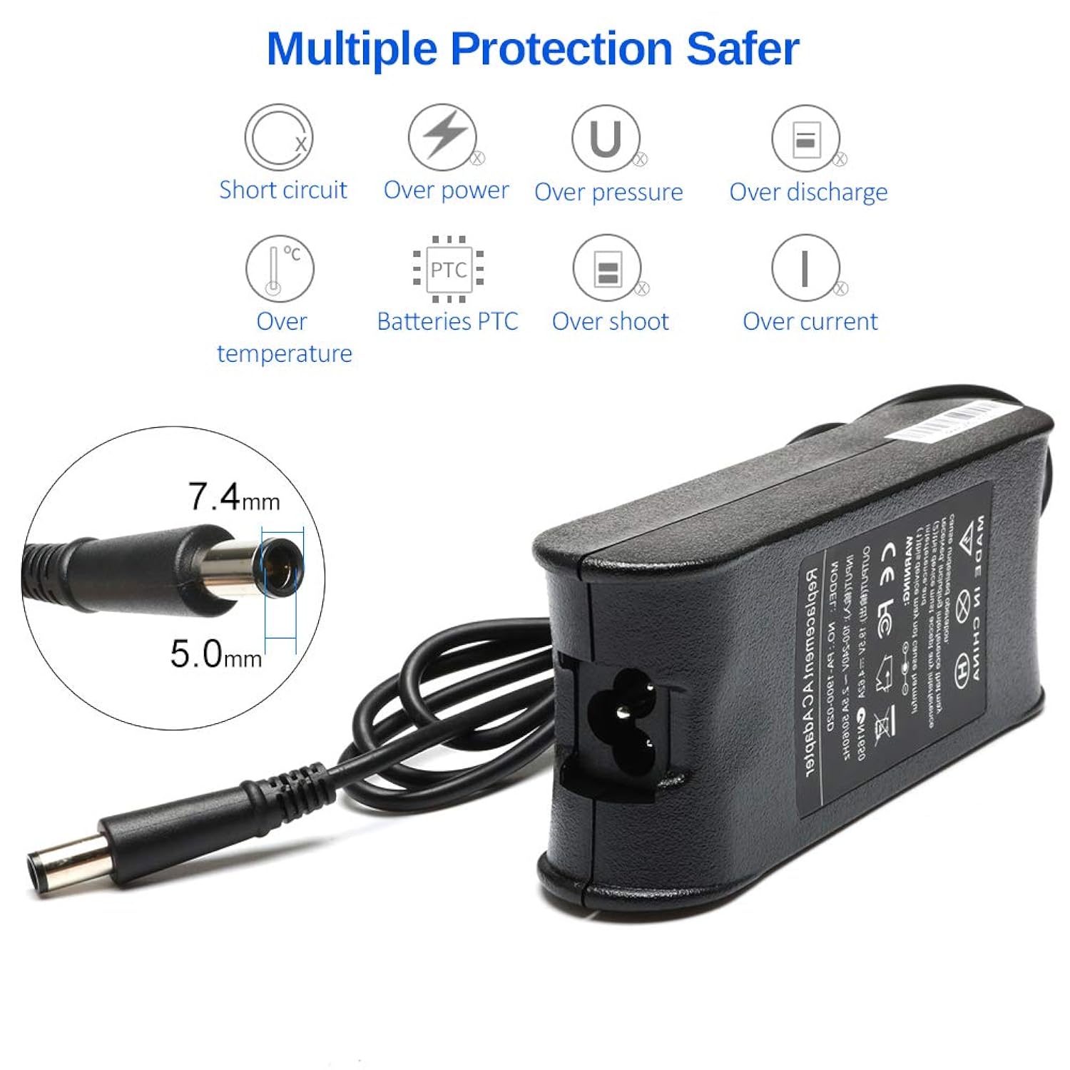 Sk B0d02 Vanzer Charger Ac Adapter For Dell Latitude E4300 E4310 E5400 E5410 E5500 E5510 E64 E6400 Dell Inspiron 11 13 14z 14r 15r