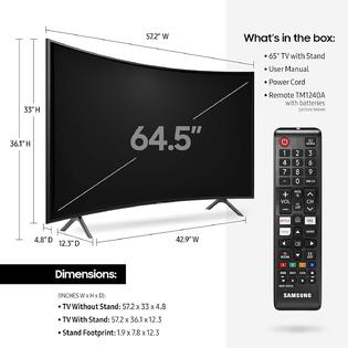 Samsung Un65ru7300fxza Curved 65 Inch 4k Uhd 7 Series Ultra Hd Smart Tv With Hdr And Alexa Compatibility 19 Model
