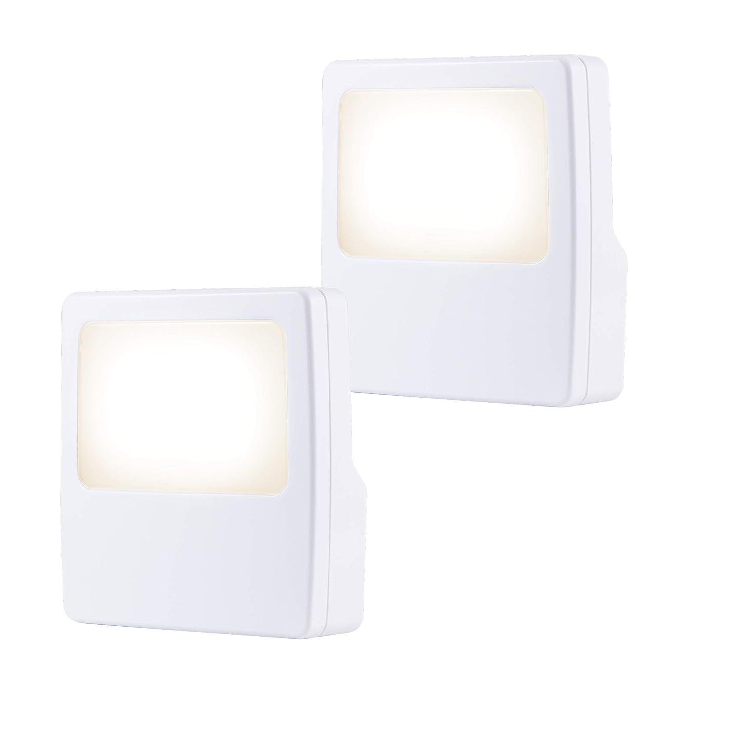 ge white always on led night light 2 piece plug in meridian soft white led night light