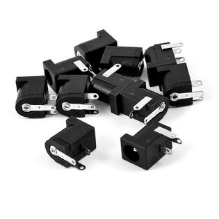 Uxcell Uxcell A15012900ux0190 10 Piece 3 Pin Pcb Mount 5 5x2 1 Mm Female Dc Power Jack Socket Connector Black