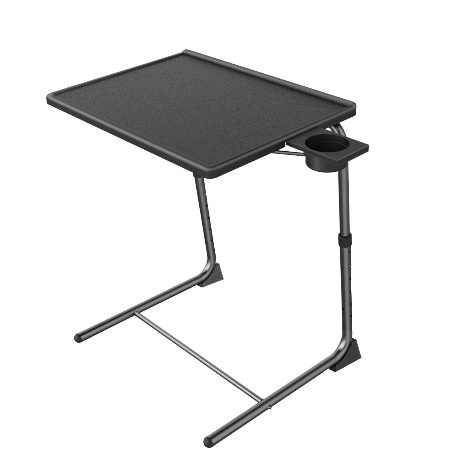GCP Products Adjustable Tv Tray Table - Tv Dinner Tray On Bed & Sofa, Comfortable Folding Table With 6 Height & 3 Tilt Angle Adjustments …