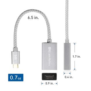 10 Gry Cable Matters Aluminum Usb C To Hdmi Adapter In Space Gray For Surface Pro 7 And More Support 4k 60hz And Hdr