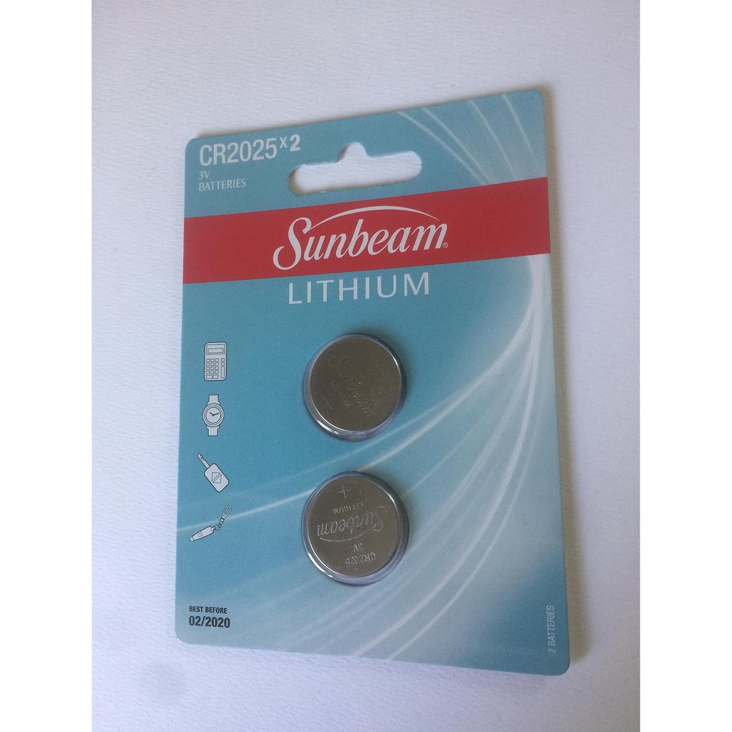 M68b3 00 B074d 1 2x Sunbeam Lithium Cr2025 3v Battery