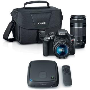 E1cneosrt6lensx2 Canon Eos Rebel T6 Slr Camera W 18 55mm And 75 300mm Lens Kit Cs100 1tb Connect Station Storage Hub Bundle