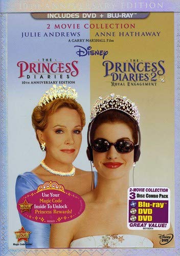 Disney The Princess Diaries Two Movie Collection Three Disc Combo Blu Ray Dvd Combo In Dvd Packaging