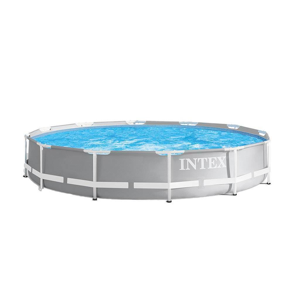Intex 26711Eh 12Ft X 30In Prism Metal Frame Above Ground Swimming Pool W/ Pump