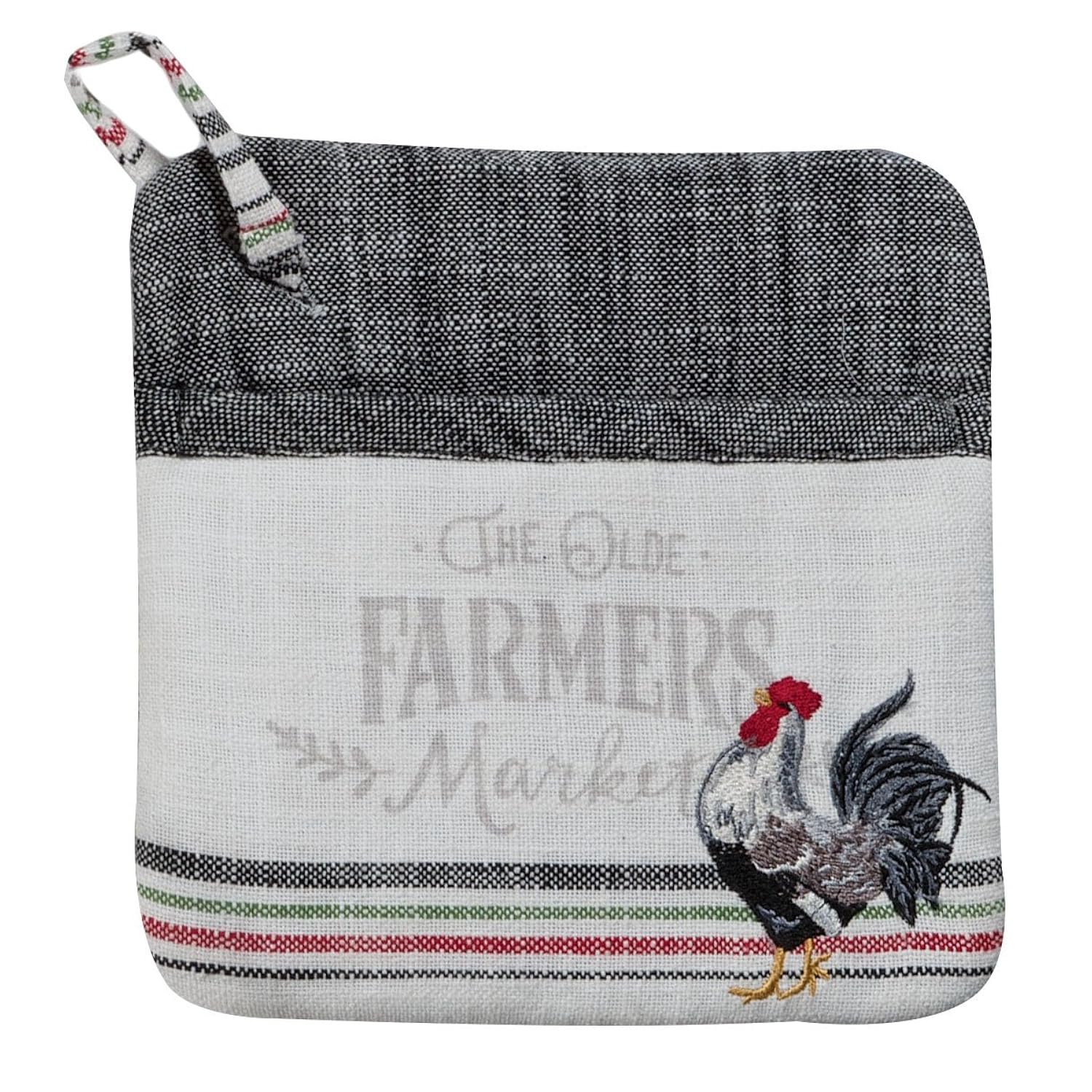 Kay Dee Designs Farmers Market Kitchen Towel - Potholder Bundle, 2 Gray