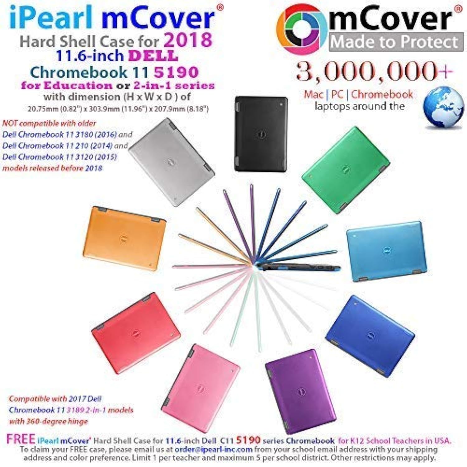 Mcover Dell C11 5190 Orange Mcover Hard Shell Case For 11 6 Dell Chromebook 11 5190 31 Series Education Or 2 In 1 Laptop Not Compatible With 210 Acdu